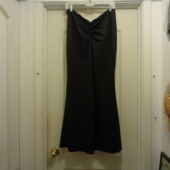JAZZ AESTHETIC UNEMLELE STRETCHY BLK STRAPLESS GOWN DRESS W GATHERE BODI… - Picture 5 of 7